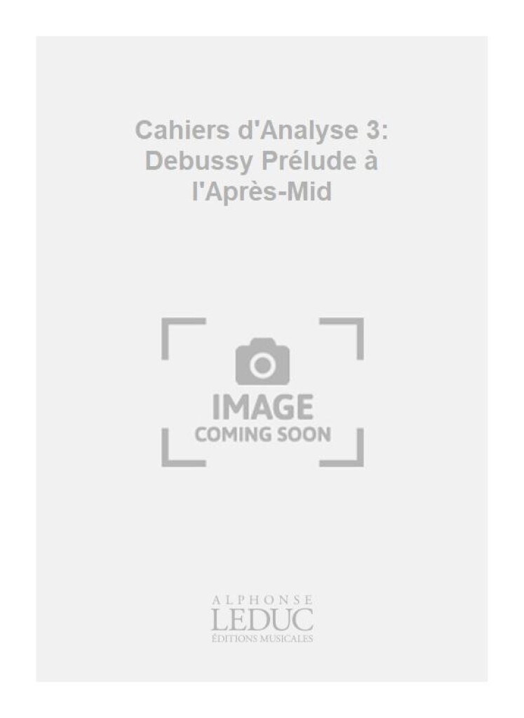 Cahier d'Analyse et de Formation musicale Vol.3